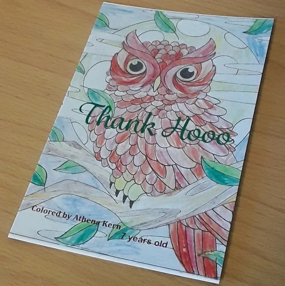 Unique Custom Printed Thank You Cards Owl